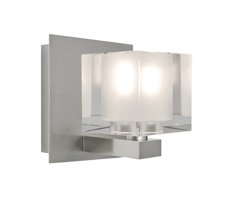 Besa 1WF-BOLOFR-SN One Light Vanity, Satin Nickel