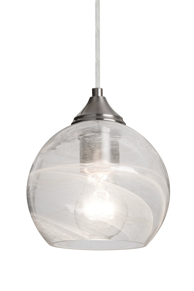 Besa J-JILLYCL-SN Pendant, Satin Nickel