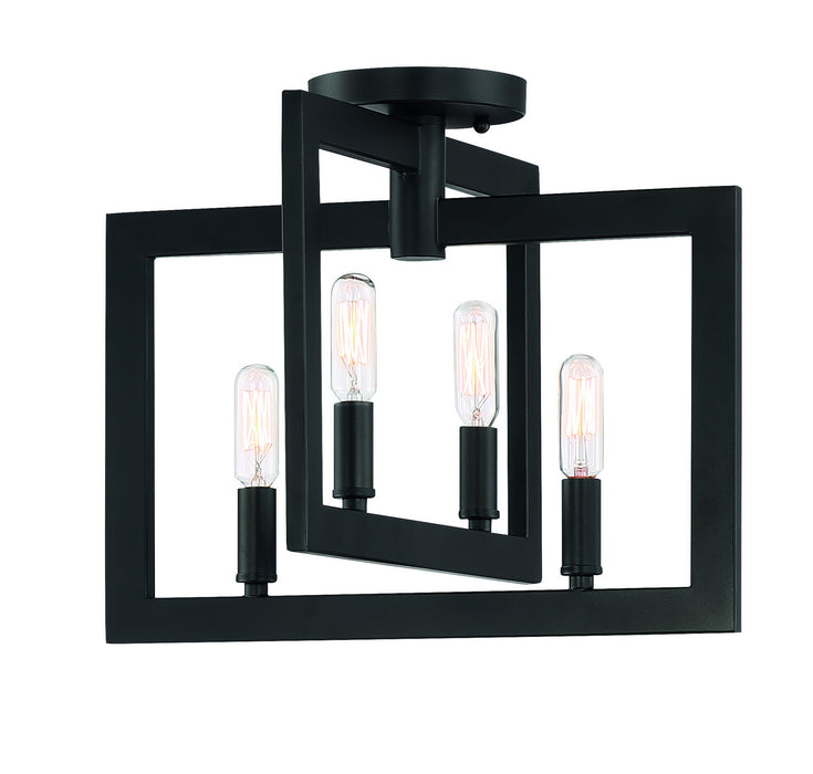 Craftmade 44954-ESP Four Light Semi Flush Mount, Espresso