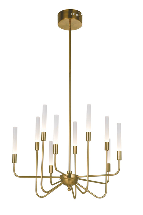 Craftmade 49610-SB-LED LED Chandelier, Satin Brass