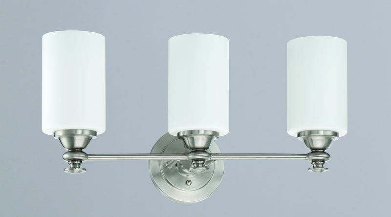 Craftmade 49803-BNK Three Light Vanity, Brushed Polished Nickel