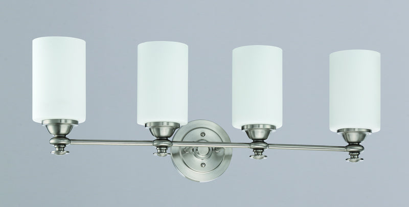 Craftmade 49804-BNK Four Light Vanity, Brushed Polished Nickel