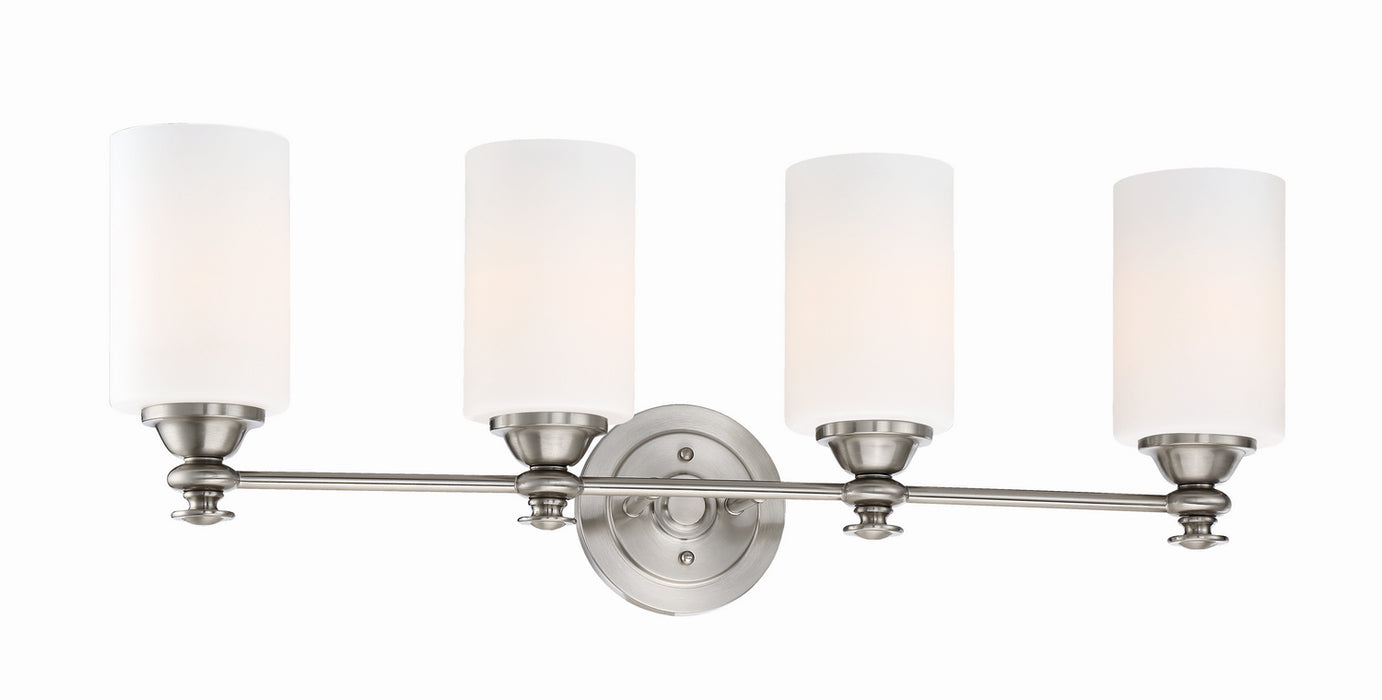 Craftmade 49804-BNK Four Light Vanity, Brushed Polished Nickel