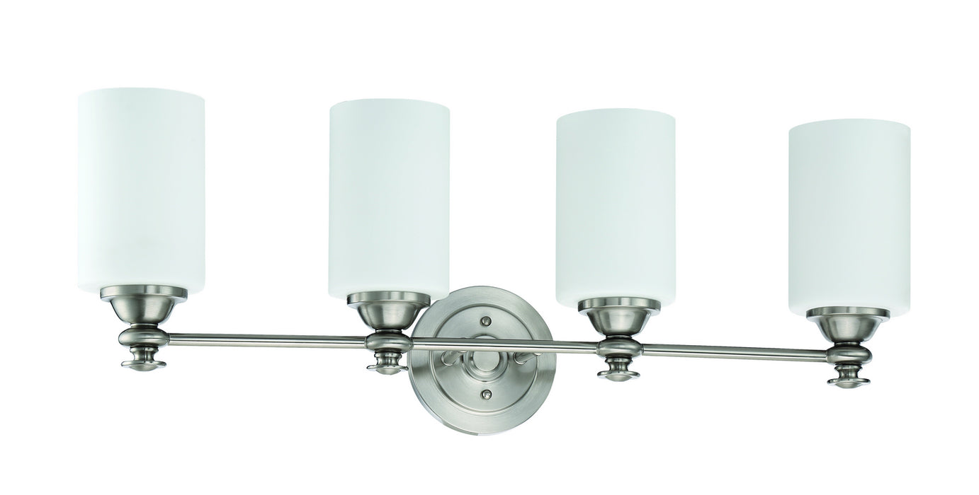 Craftmade 49804-BNK Four Light Vanity, Brushed Polished Nickel