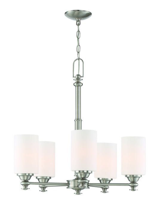 Craftmade 49825-BNK Five Light Chandelier, Brushed Polished Nickel