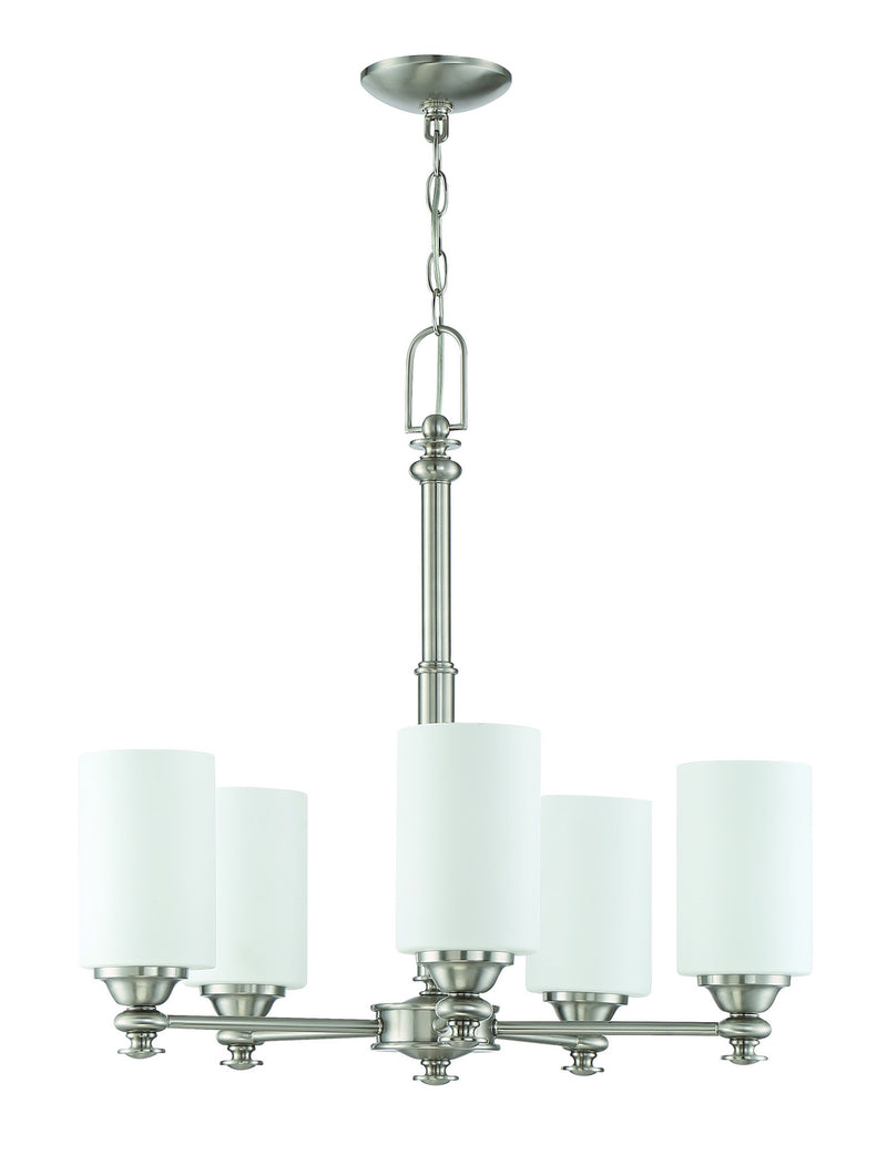 Craftmade 49825-BNK Five Light Chandelier, Brushed Polished Nickel