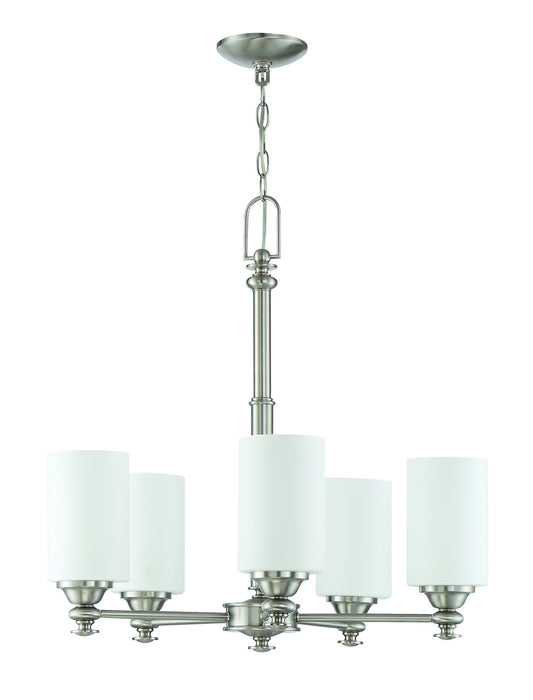 Craftmade 49825-BNK Five Light Chandelier, Brushed Polished Nickel