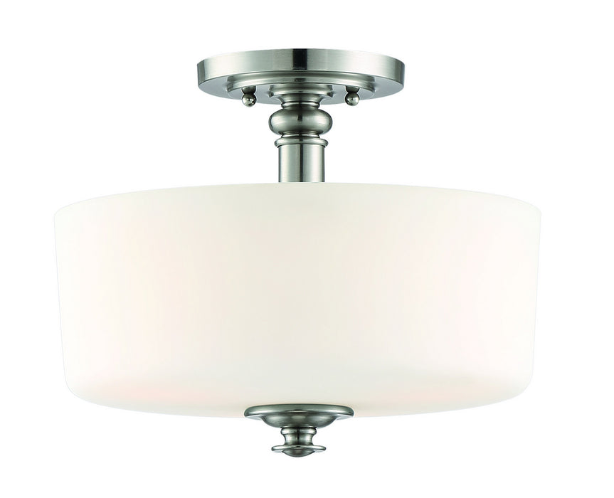 Craftmade 49853-BNK Three Light Convertible Semi Flush, Brushed Polished Nickel