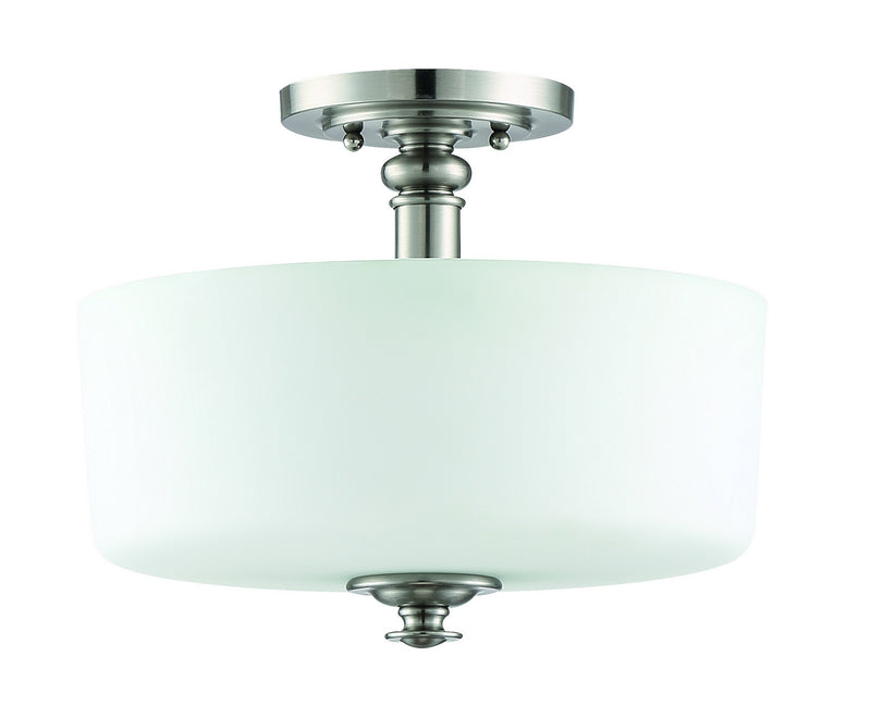 Craftmade 49853-BNK Three Light Convertible Semi Flush, Brushed Polished Nickel