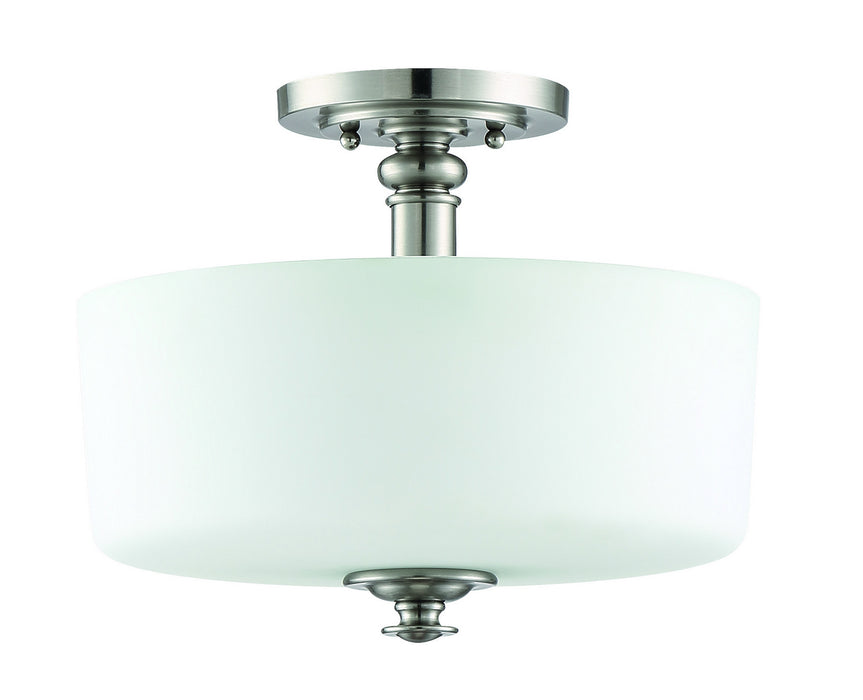 Craftmade 49853-BNK Three Light Convertible Semi Flush, Brushed Polished Nickel