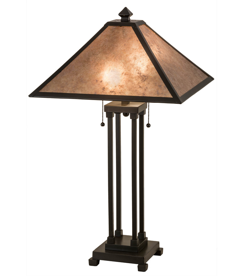 Meyda Tiffany 186216 Two Light Table Lamp, Timeless Bronze