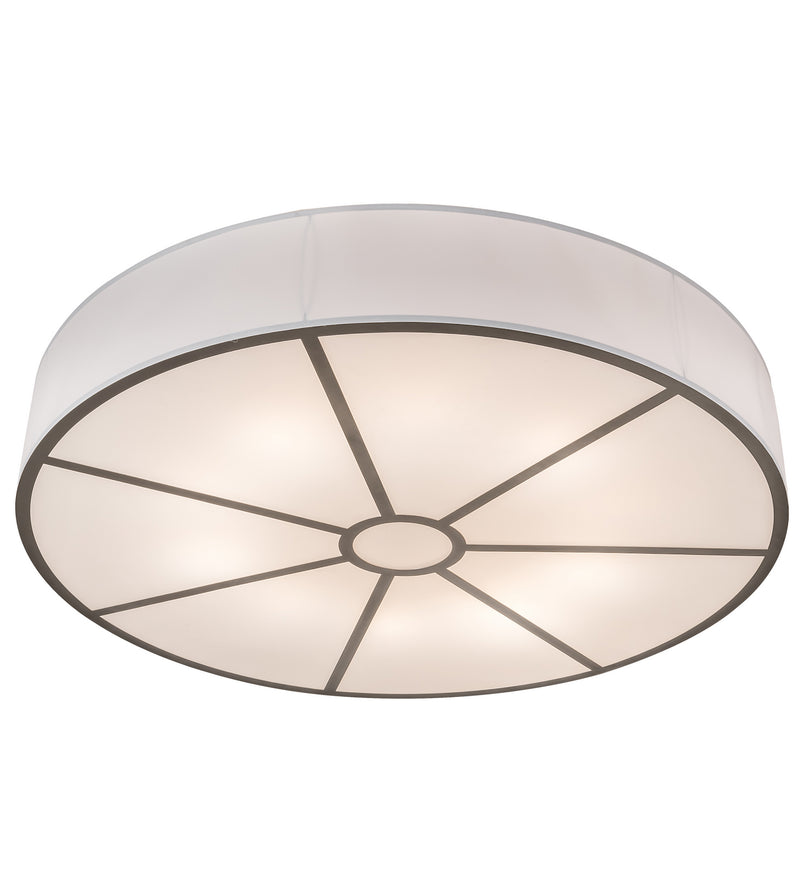 Meyda Tiffany 194230 Ten Light Flushmount, Nickel Powder Coat
