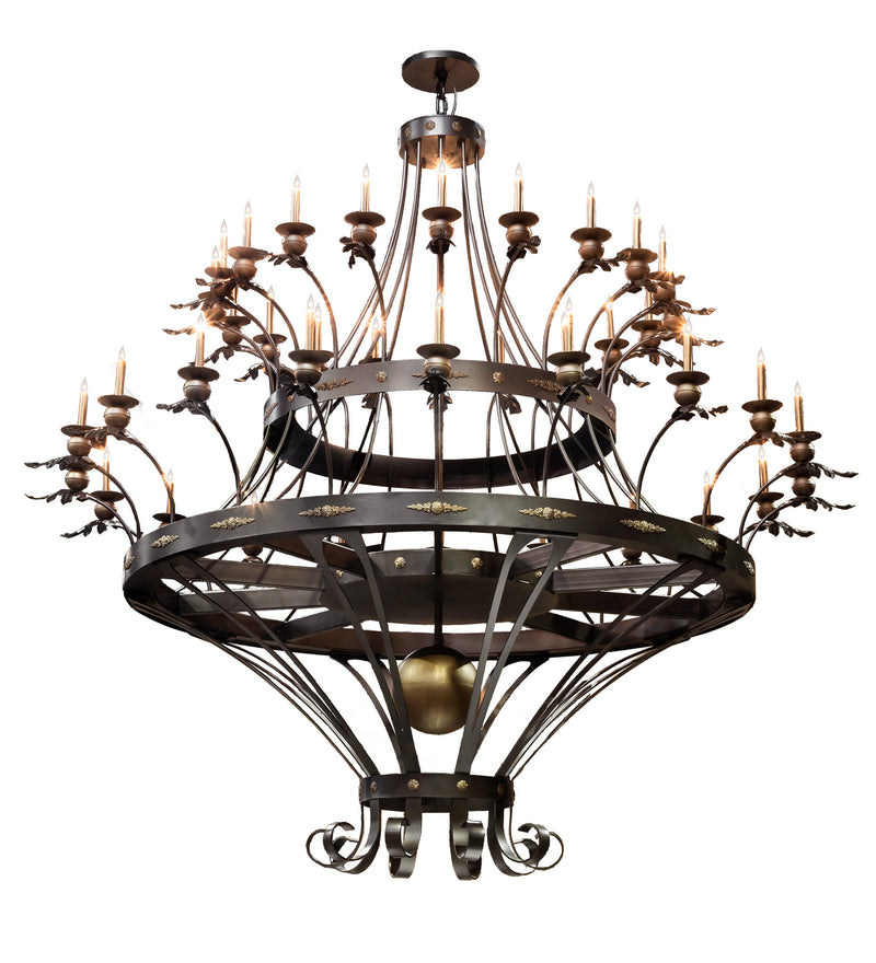 Meyda Tiffany 198967 LED Chandelier, Exterior Oil Rubbed Bronze