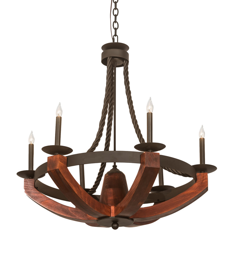 Meyda Tiffany 199065 Six Light Chandelier, Oil Rubbed Bronze