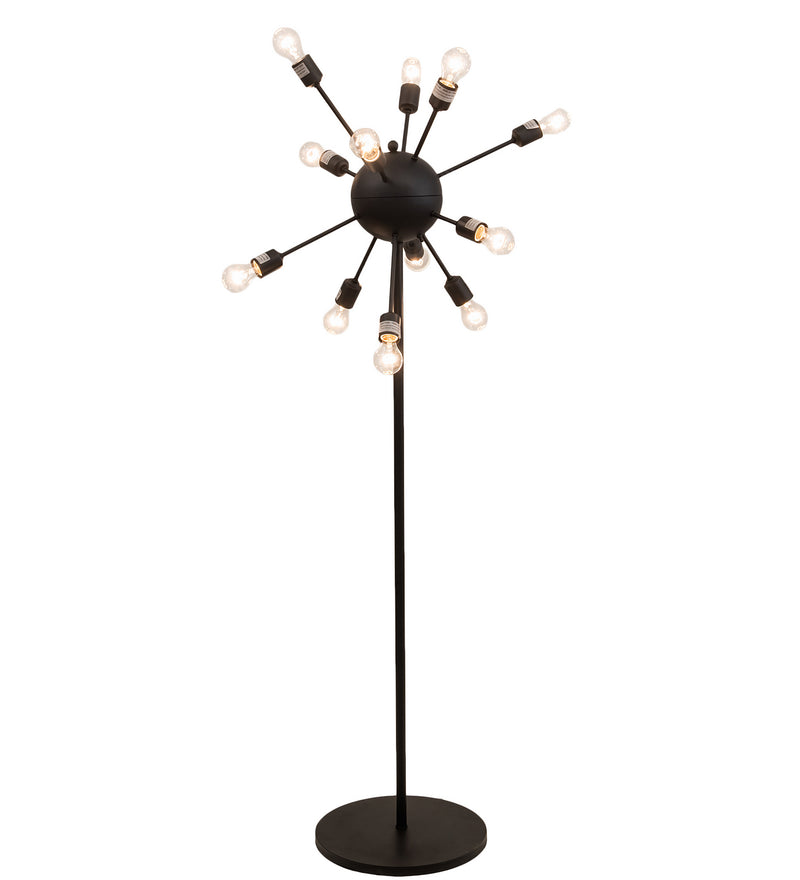 Meyda Tiffany 201065 12 Light Floor Lamp, Textured Black