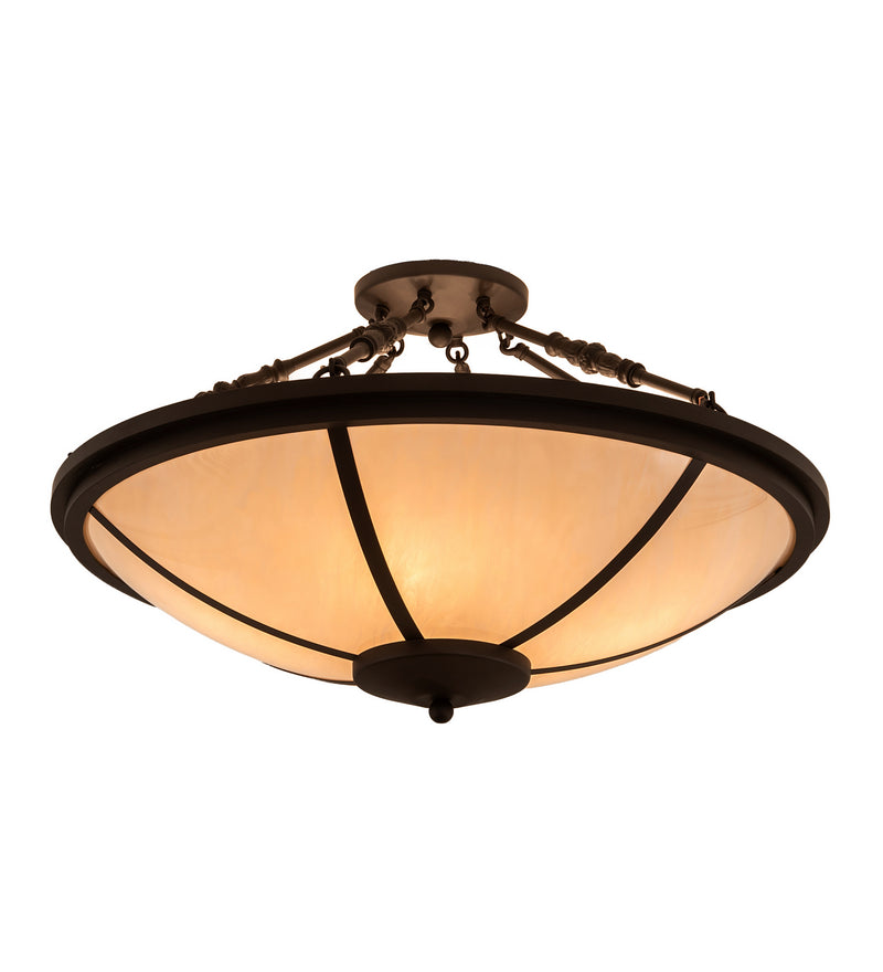 Meyda Tiffany 201781 Four Light Semi-Flushmount, Oil Rubbed Bronze