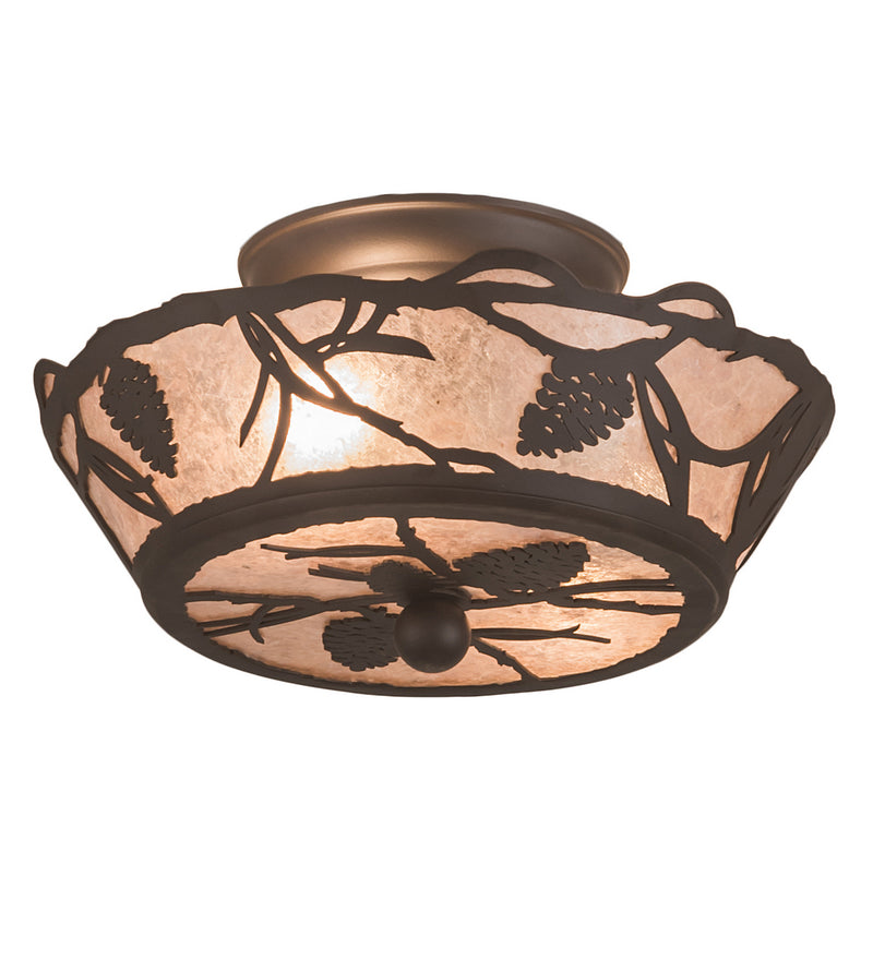 Meyda Tiffany 201814 Two Light Flushmount, Oil Rubbed Bronze