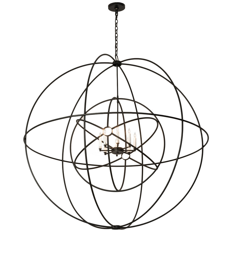 Meyda Tiffany 202102 Eight Light Chandelier, Textured Black