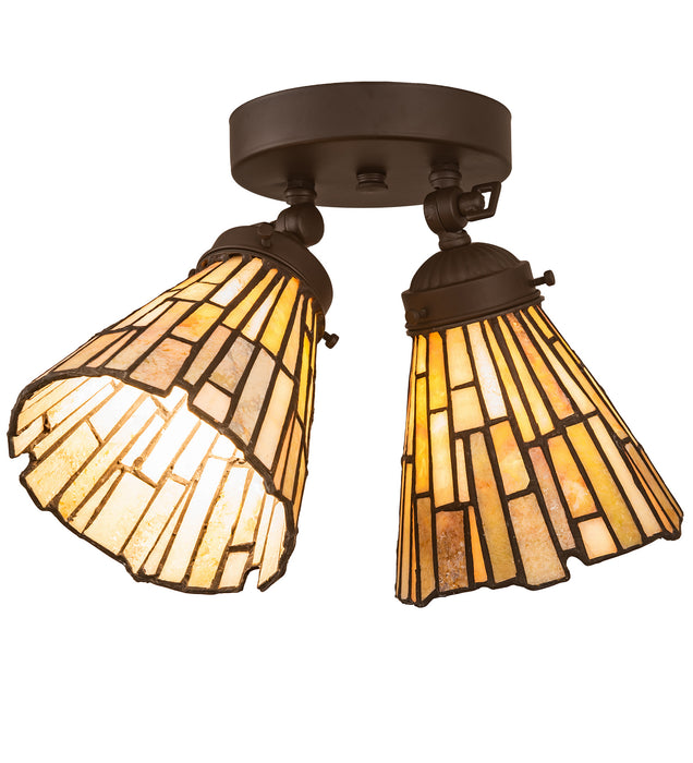 Meyda Tiffany 202320 Two Light Flushmount, Oil Rubbed Bronze