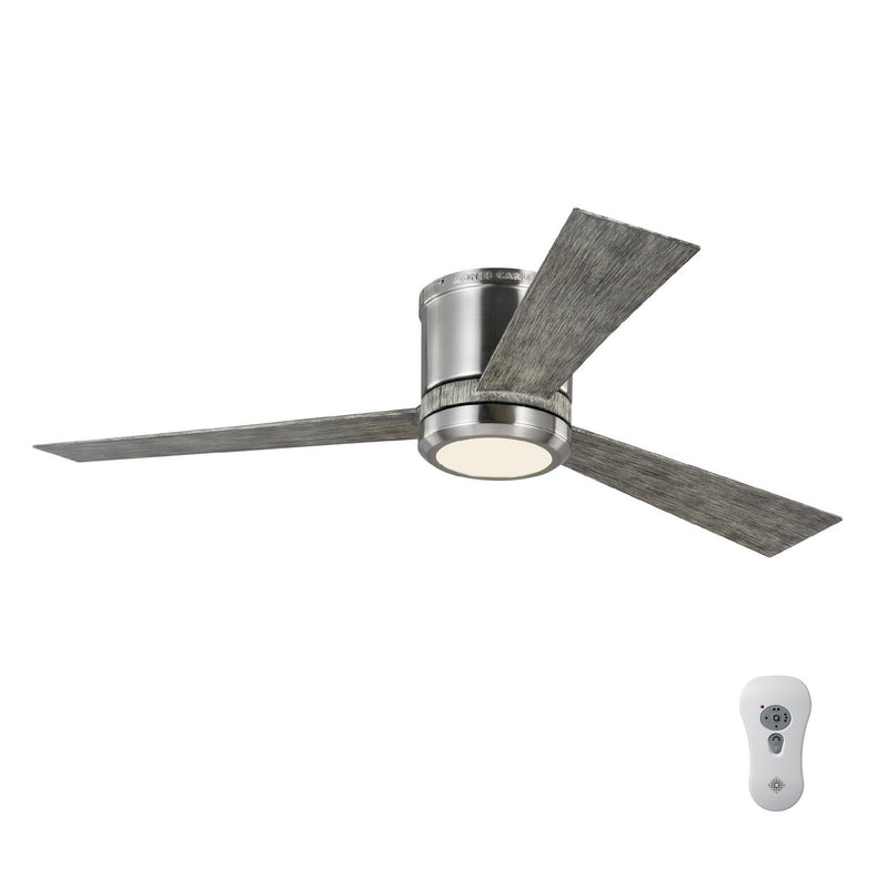 Generation Lighting 3CLYR52BSD-V1 52" Ceiling Fan, Brushed Steel
