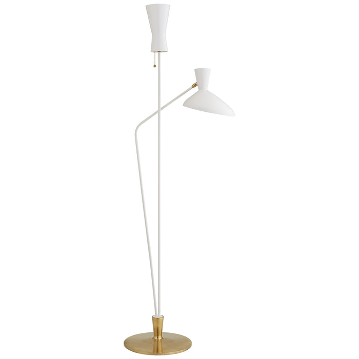 Visual Comfort Signature ARN 1712WHT Two Light Floor Lamp, Matte White