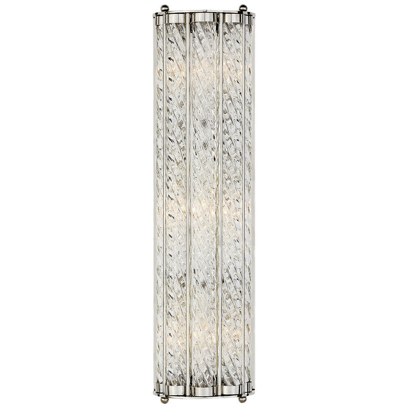 Visual Comfort Signature ARN 2027PN Three Light Wall Sconce, Polished Nickel