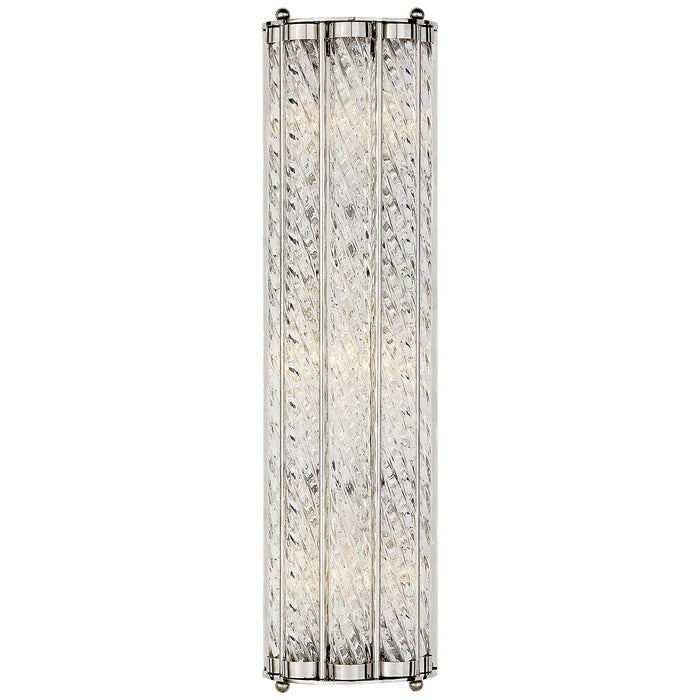 Visual Comfort Signature ARN 2027PN Three Light Wall Sconce, Polished Nickel