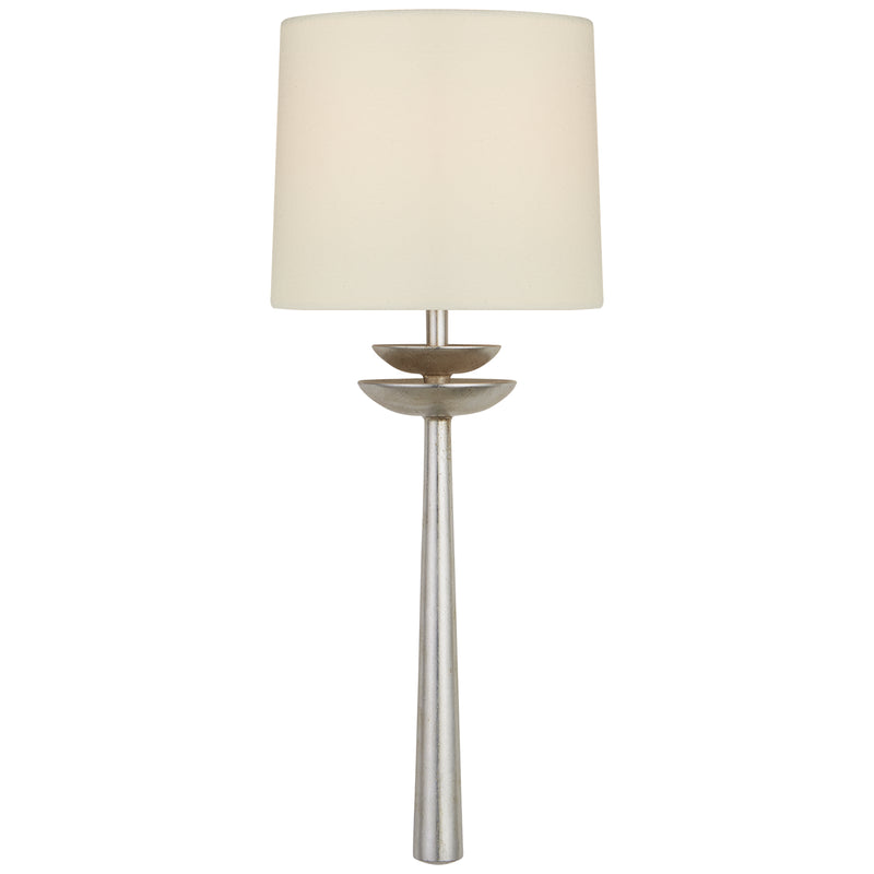 Visual Comfort Signature ARN 2301BSL-L One Light Wall Sconce, Burnished Silver Leaf