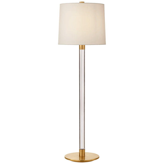 Visual Comfort Signature ARN 3005CG/HAB-L One Light Buffet Lamp, Crystal and Hand-Rubbed Antique Brass