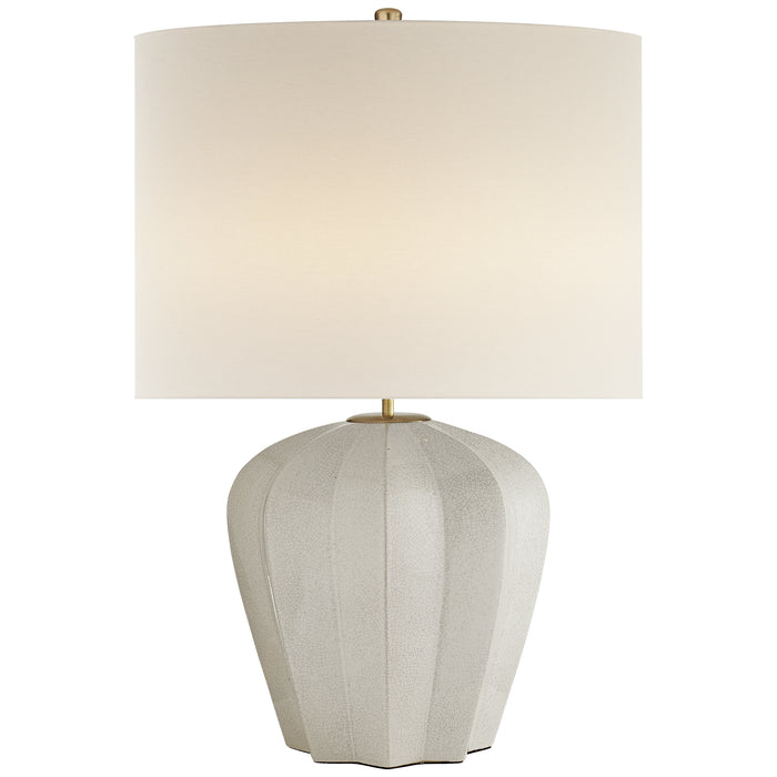 Visual Comfort Signature ARN 3611BC-L One Light Table Lamp, Bone Craquelure