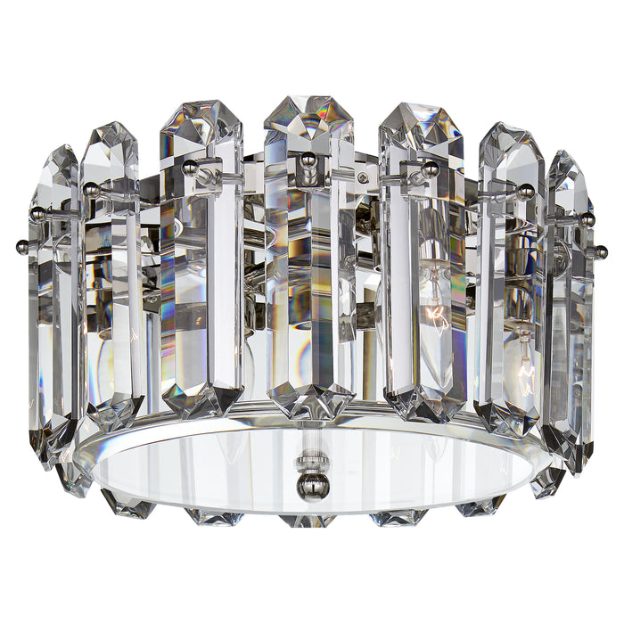 Visual Comfort Signature ARN 4124PN-CG Four Light Flush Mount, Polished Nickel