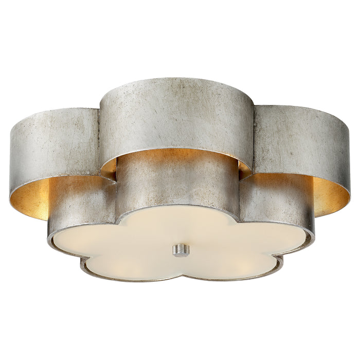 Visual Comfort Signature ARN 4307BSL-FG Four Light Flush Mount, Burnished Silver Leaf