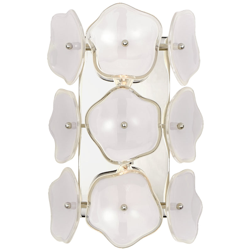 Visual Comfort Signature KS 2065PN-CRE Two Light Wall Sconce, Polished Nickel