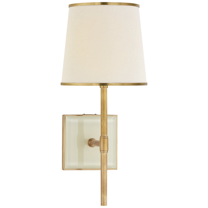 Visual Comfort Signature KS 2120SB/CRE-L/SB One Light Wall Sconce, Soft Brass and Cream