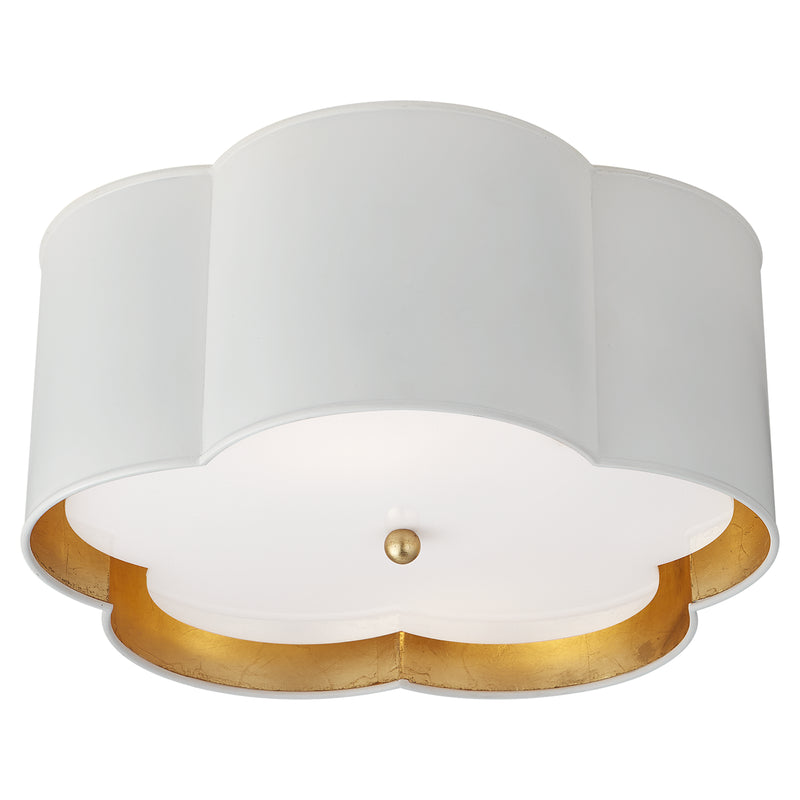 Visual Comfort Signature KS 4117WHT/G-FA Two Light Flush Mount, Plaster White