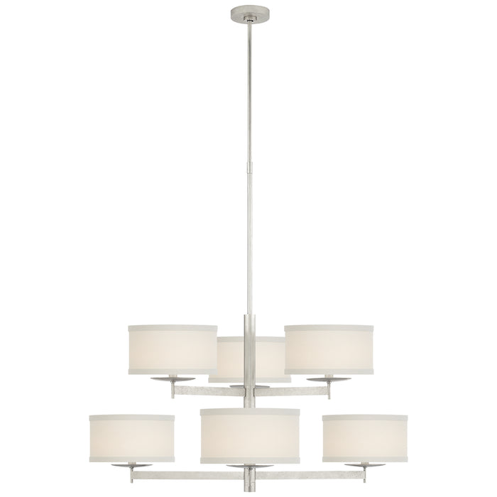 Visual Comfort Signature KS 5070BSL-L Six Light Chandelier, Burnished Silver Leaf