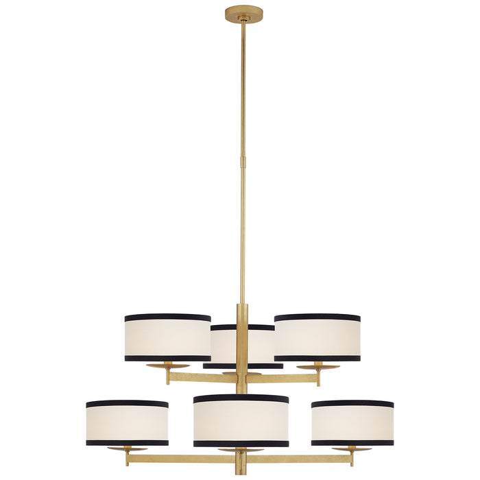Visual Comfort Signature KS 5070G-L/BL Six Light Chandelier, Gild