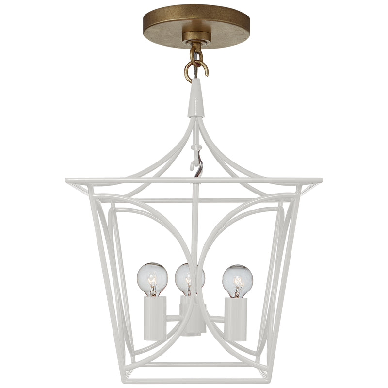 Visual Comfort Signature KS 5143LC/G Four Light Mini Lantern, Light Cream
