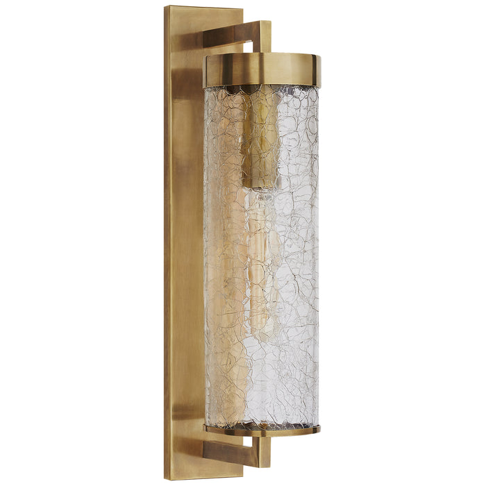 Visual Comfort Signature KW 2123AB-CRG One Light Bracketed Wall Sconce, Antique-Burnished Brass