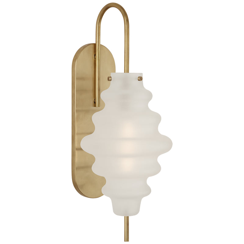Visual Comfort Signature KW 2270AB-VG One Light Wall Sconce, Antique-Burnished Brass