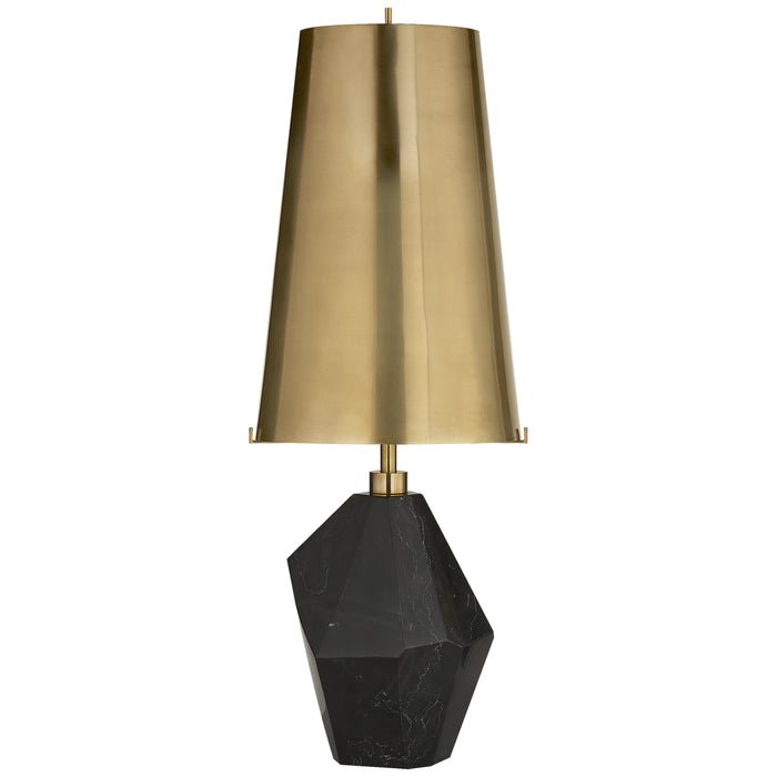 Visual Comfort Signature KW 3012BM-AB One Light Table Lamp, Black Cremo Marble
