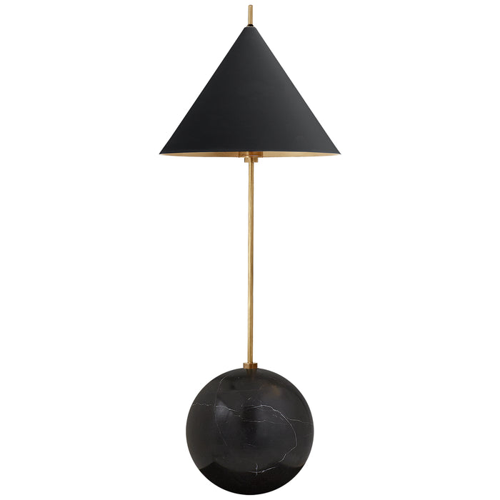 Visual Comfort Signature KW 3118AB/BLK One Light Desk Lamp, Antique-Burnished Brass