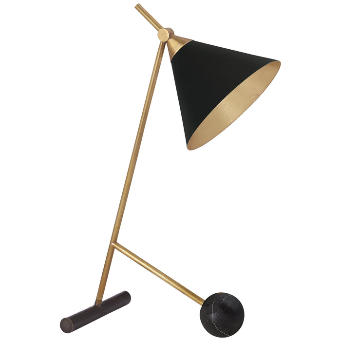 Visual Comfort Signature KW 3410BZ/AB-BLK One Light Table Lamp, Bronze with Antique-Burnished Brass