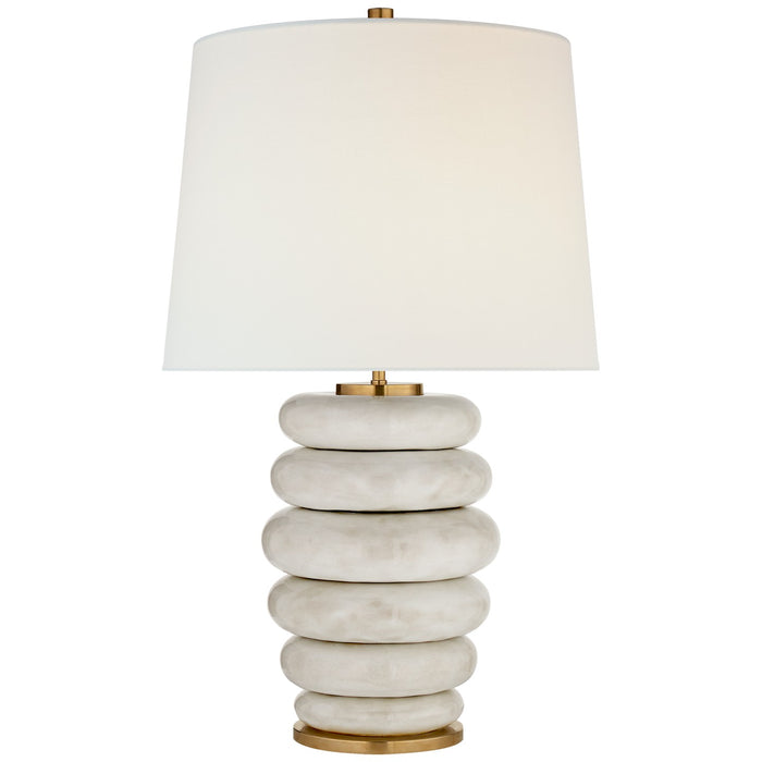 Visual Comfort Signature KW 3619AWC-L One Light Table Lamp, Antiqued White Ceramic