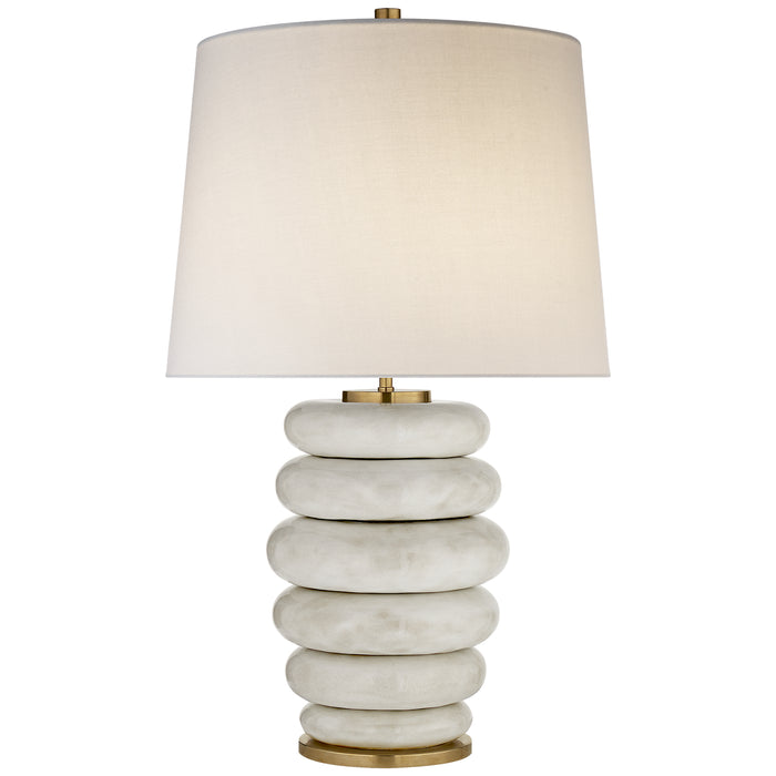 Visual Comfort Signature KW 3619AWC-L One Light Table Lamp, Antiqued White Ceramic