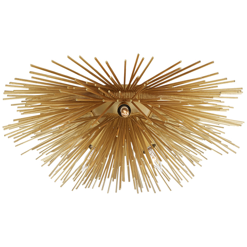 Visual Comfort Signature KW 4065G Six Light Flush Mount, Gild