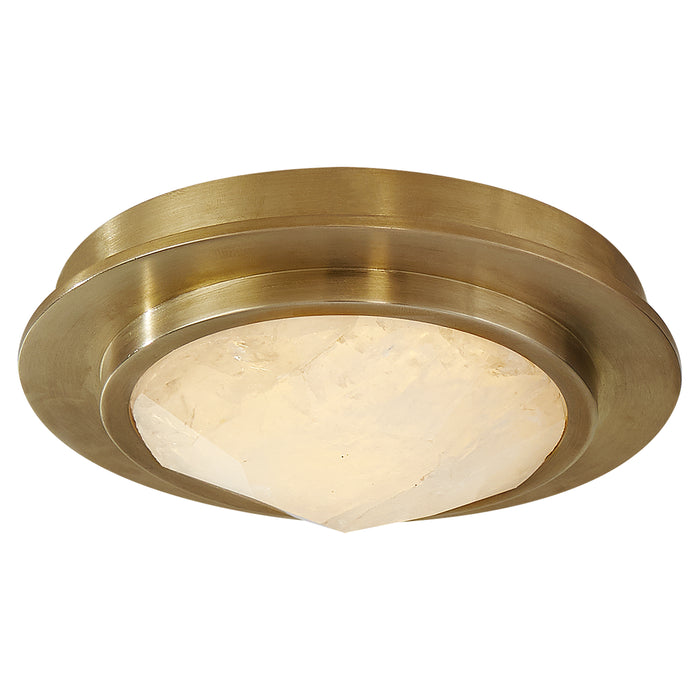 Visual Comfort Signature KW 4093AB/Q LED Flush Mount, Antique-Burnished Brass