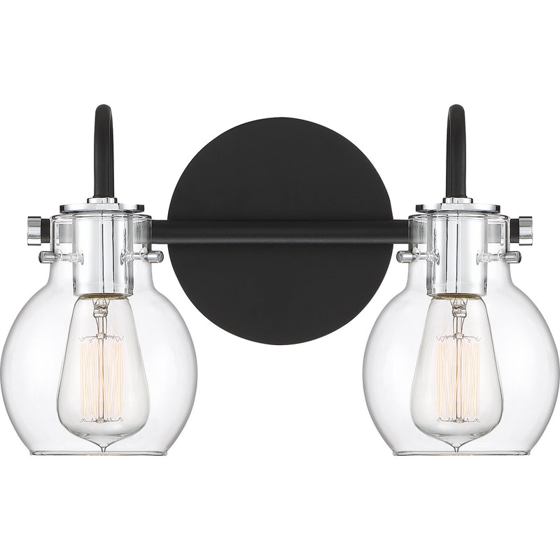 Quoizel ANW8602EK Two Light Bath Fixture, Earth Black