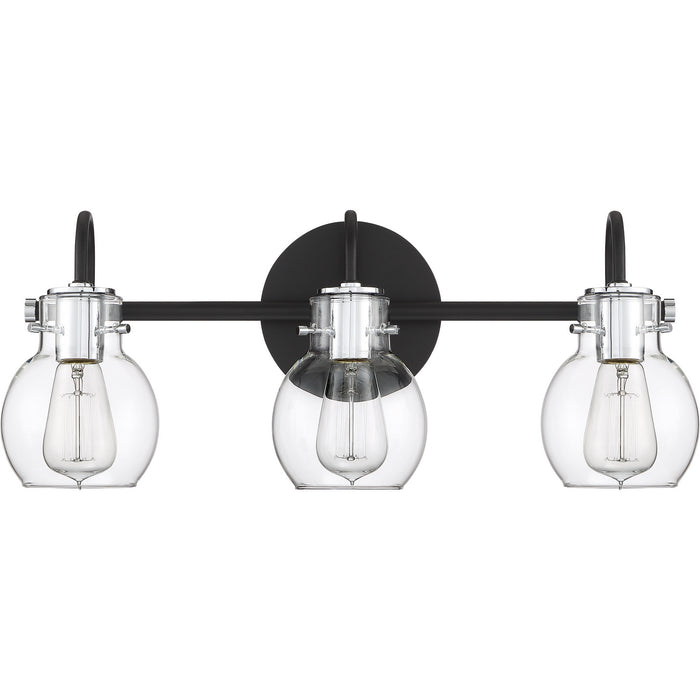 Quoizel ANW8603EK Three Light Bath Fixture, Earth Black