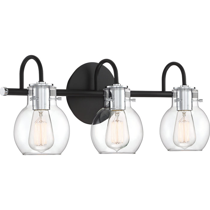 Quoizel ANW8603EK Three Light Bath Fixture, Earth Black